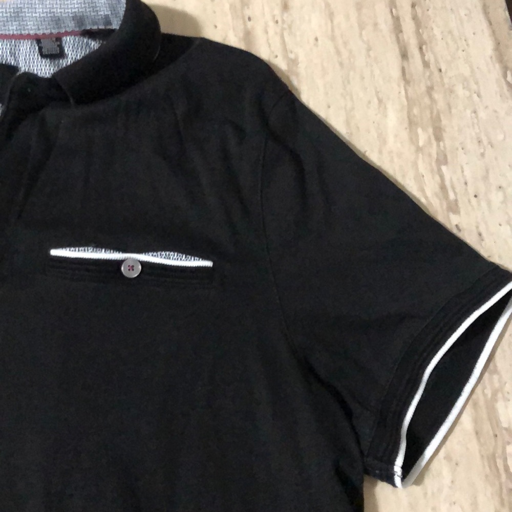 Ted Baker | London | Black/White | Men’s Polo | 3 - Picture 4 of 8